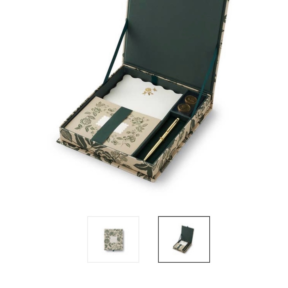 Rifle Paper Co. English Rose Letter Set - Cream and Green - Picture 4 of 5